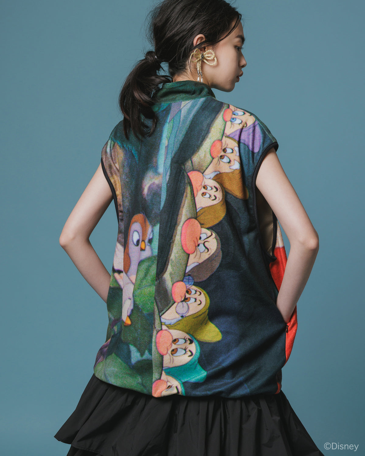 【Disney collection】PRINT FLEECE VEST / SNOW WHITE