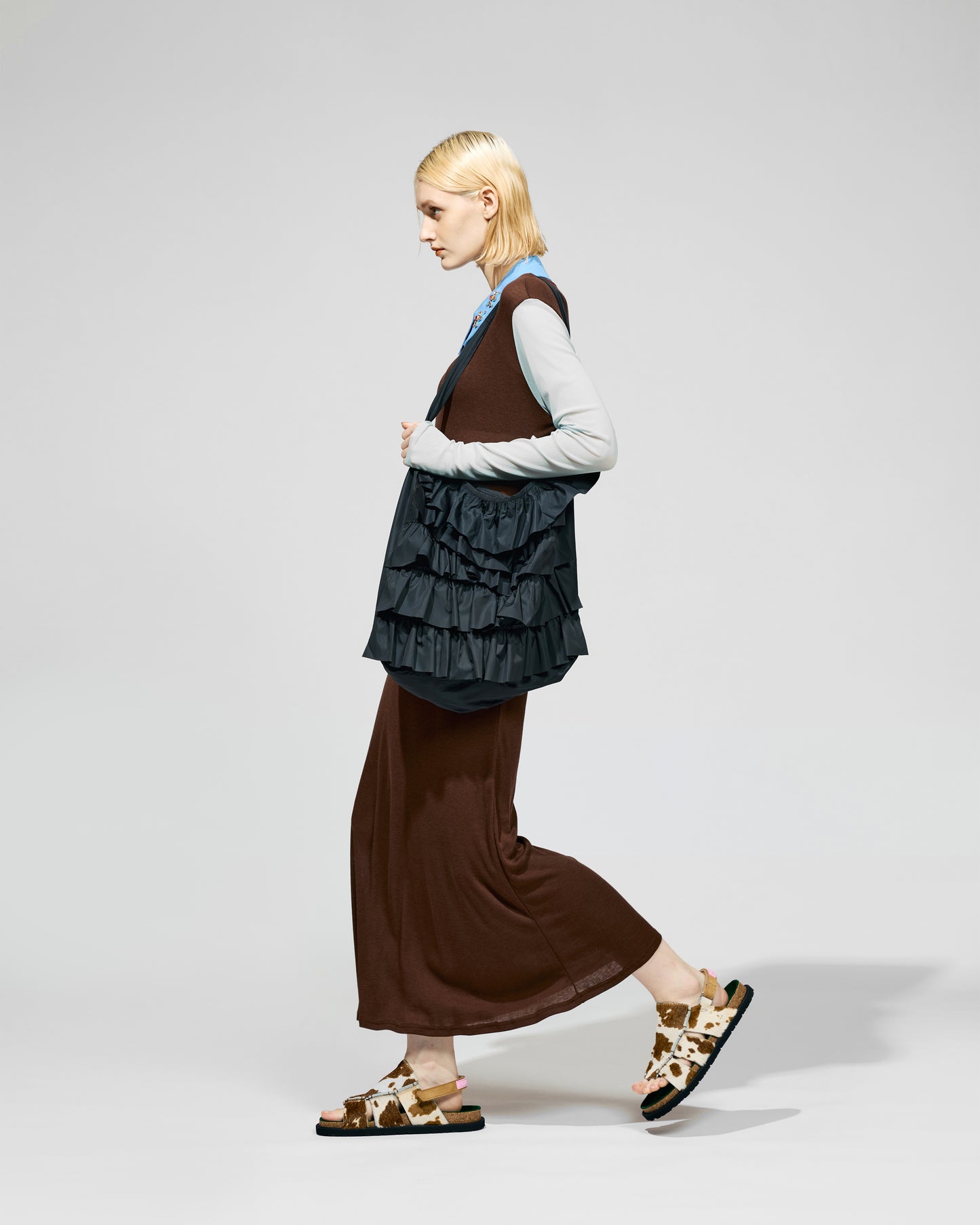 FRILL SHOULDER BAG (BLACK)