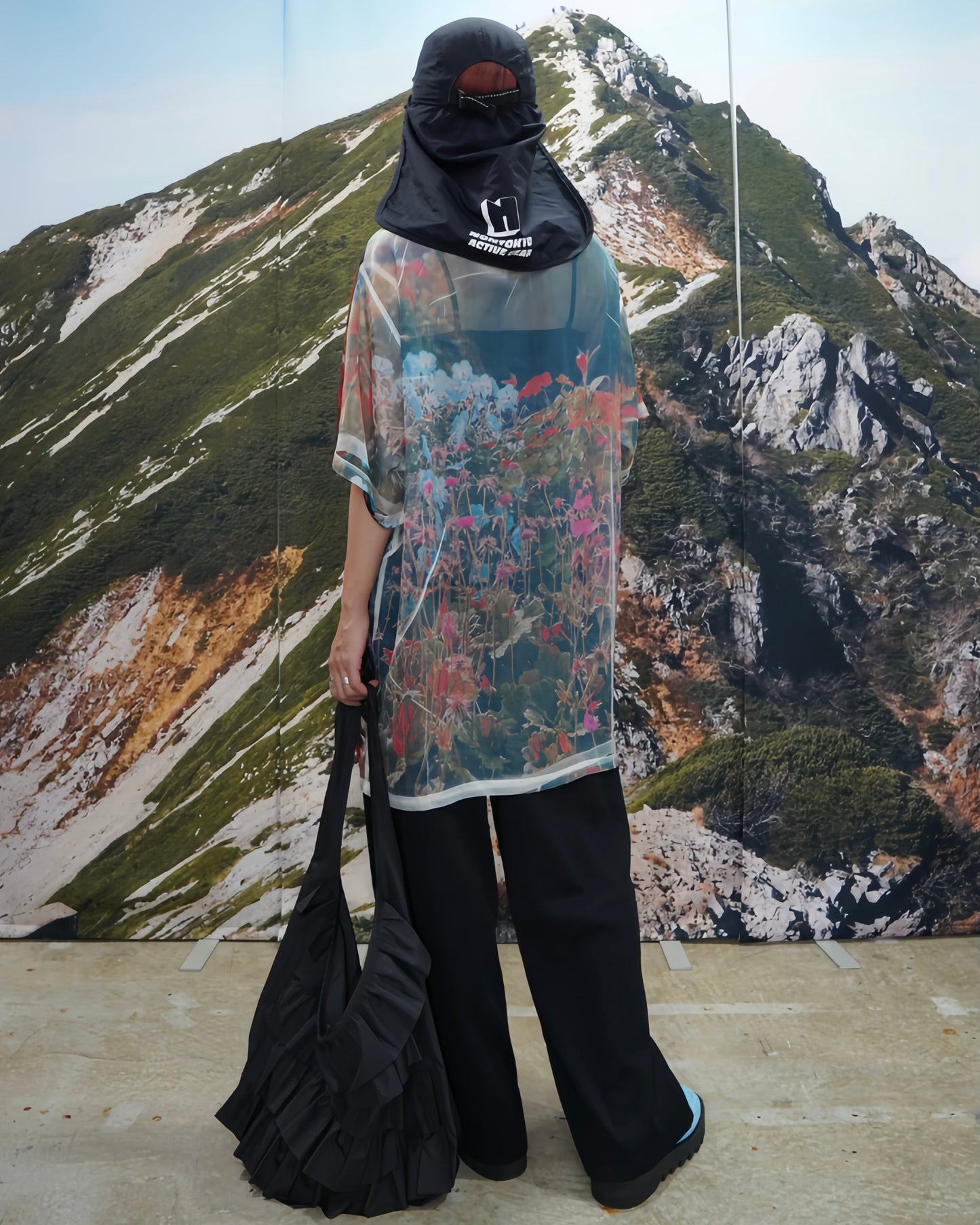 DIRECT PRINT SHEER T-SHIRT (FLOWER)