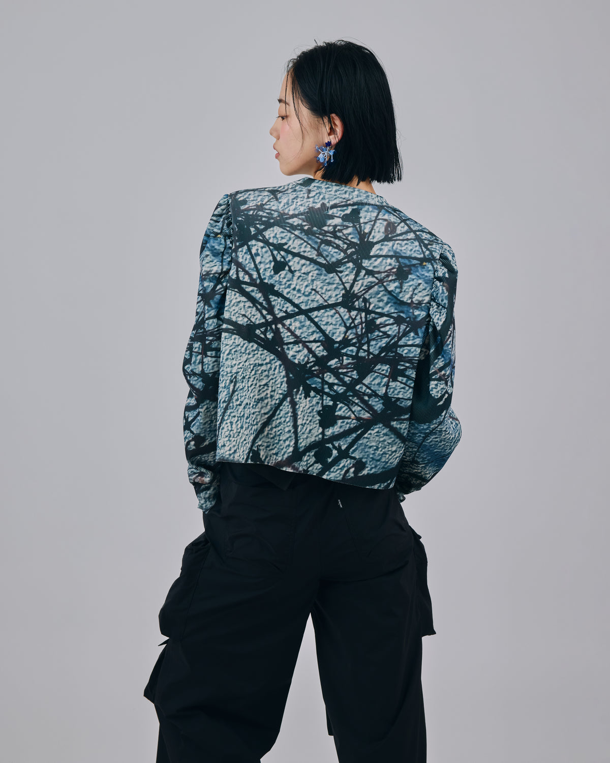 PRINT RIB PUFF SLEEVE C/S (BRANCH)