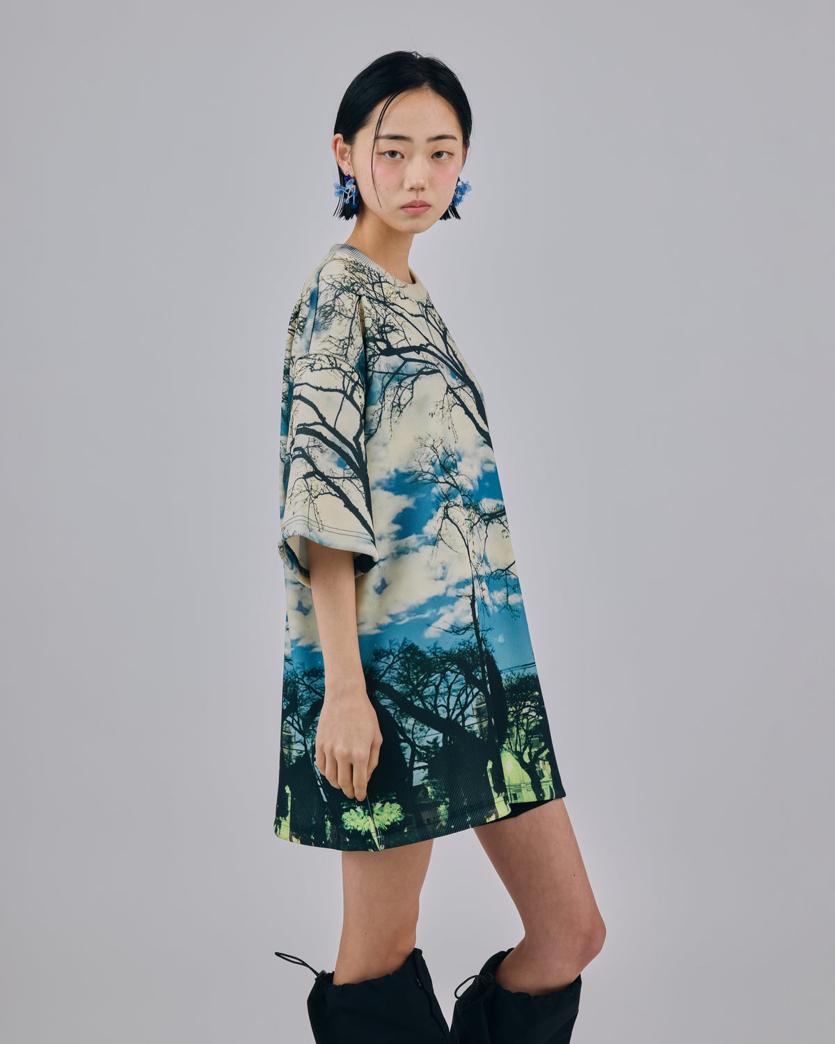 PRINT RIB BIG T-SHIRTS (PARK)