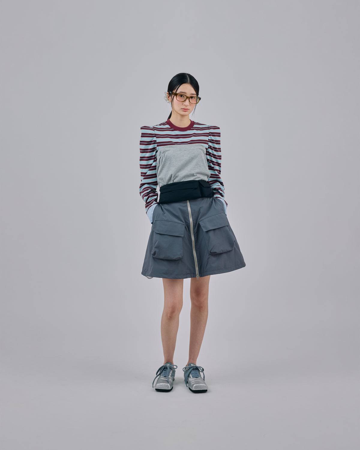 CUSHION MINI SKIRT (GRAY)