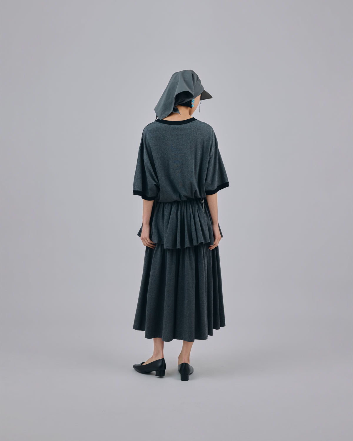 RINGER TIERED ONE-PIECE (GRAY)