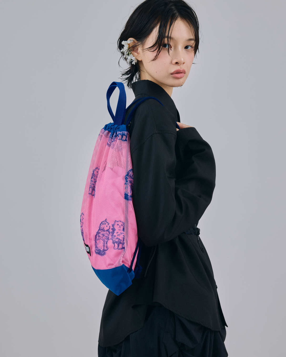 PRINT MESH KNAPSACK (PINK)