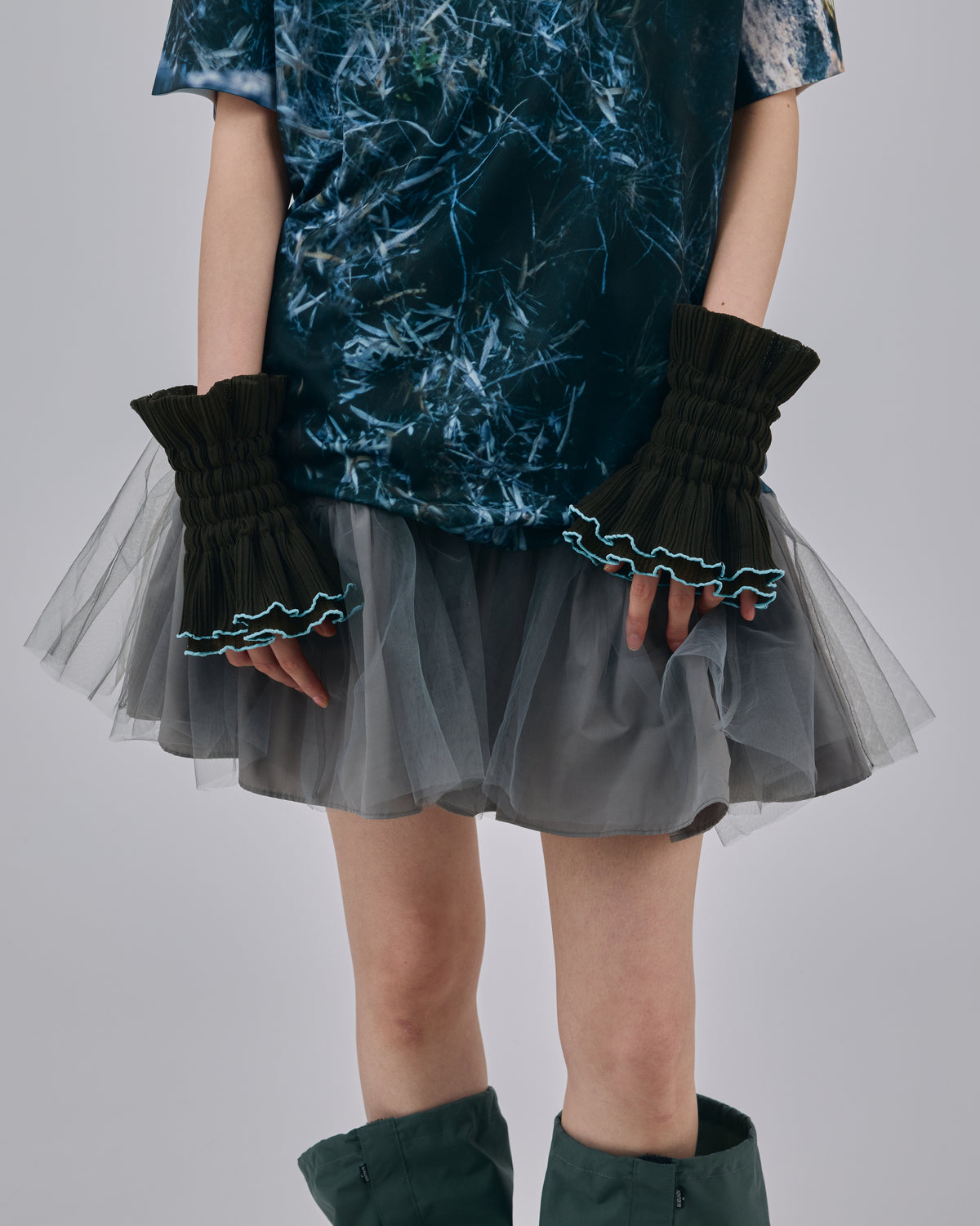 3WAY TULE TIERED SKIRT (GRAY)