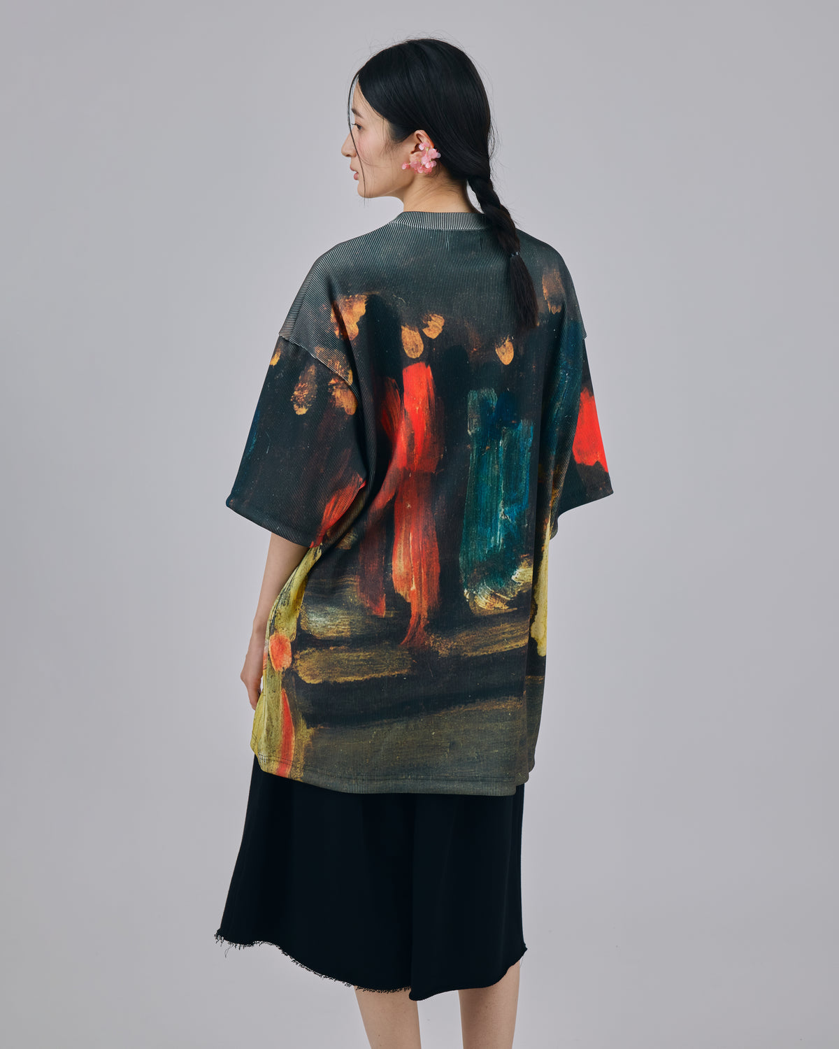 PRINT RIB BIG T-SHIRTS (ART)