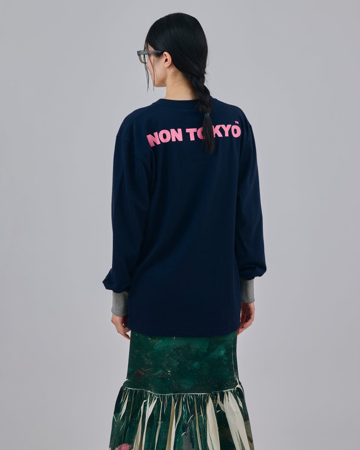 FACE PRINT L/S T-SHIRT(NAVY)