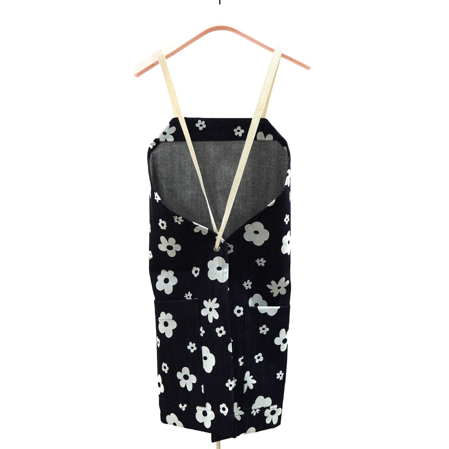 NON TOKYO / FLOKING FLOWER DENIM APRON (INDIGO) / 〈ノントーキョー〉フロッキーフラワーデニムエプロン (インディゴ)