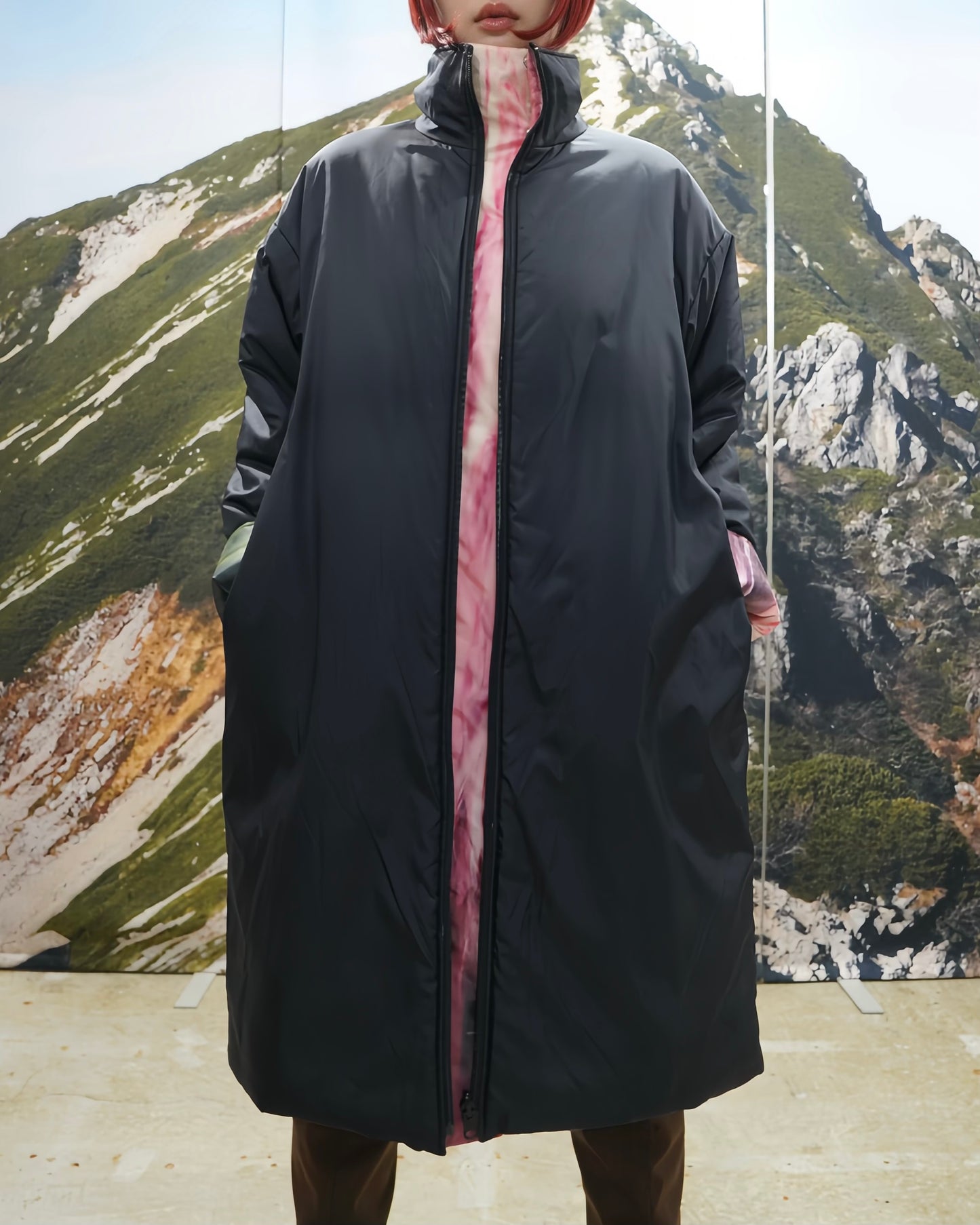 REVERSIBLE PADDING COAT (HORSE x BLACK)