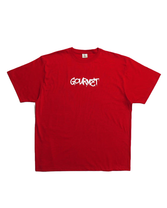 FLOCKY PRINT BIG T-SHIRT (gourmet/RED)