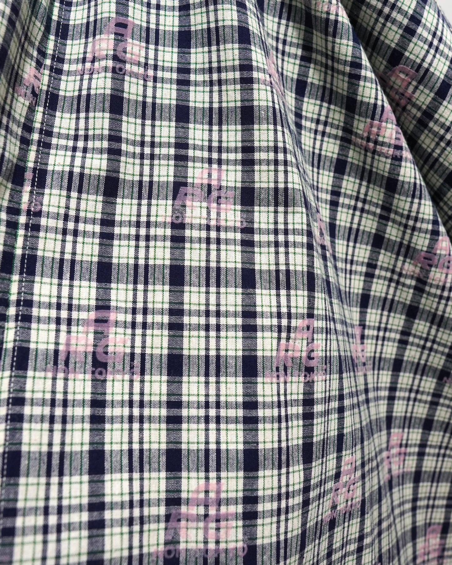 FLOCKED PRINT LONG SKIRT (CHECK)