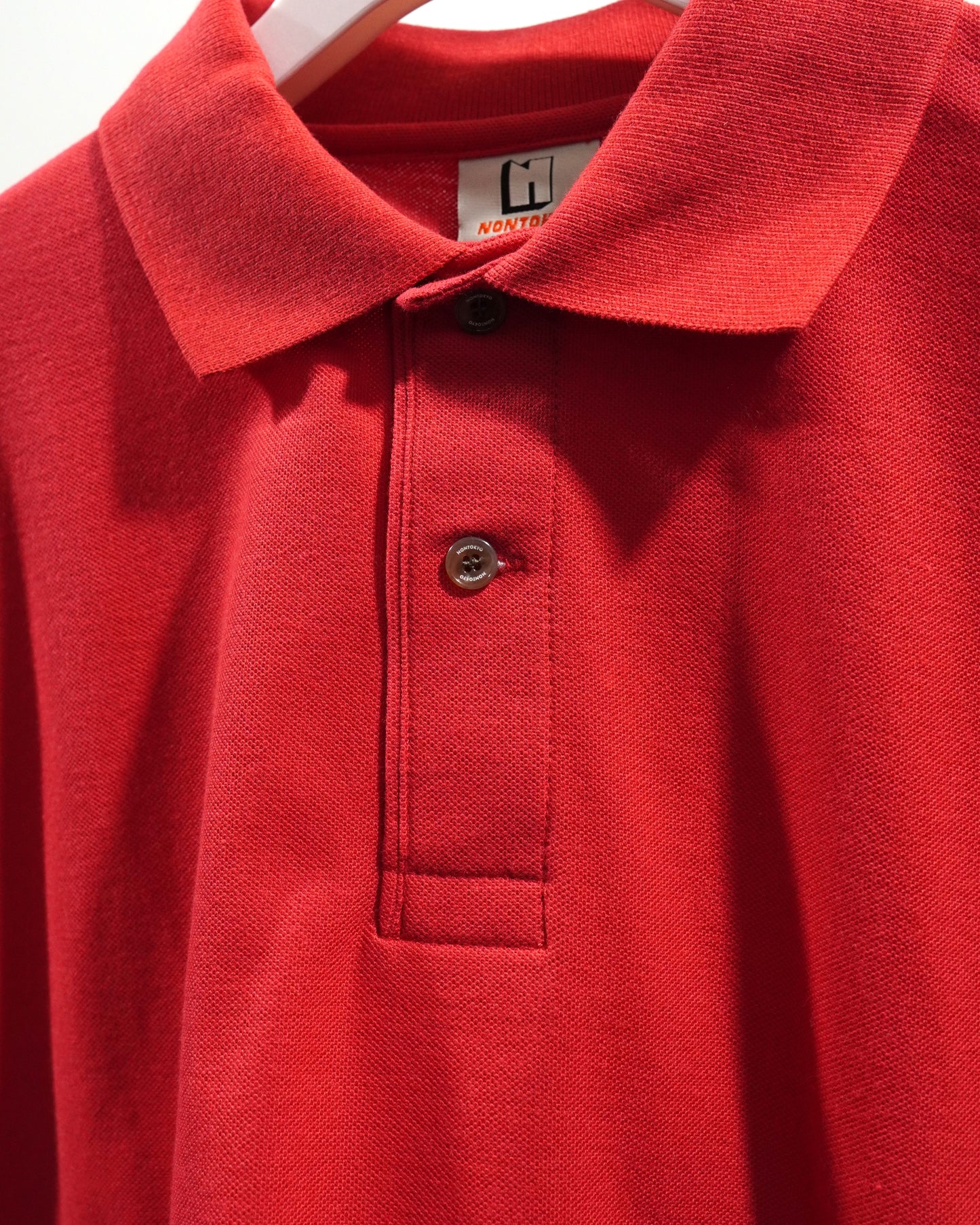 FRILL HEM POLO SHIRT (RED)