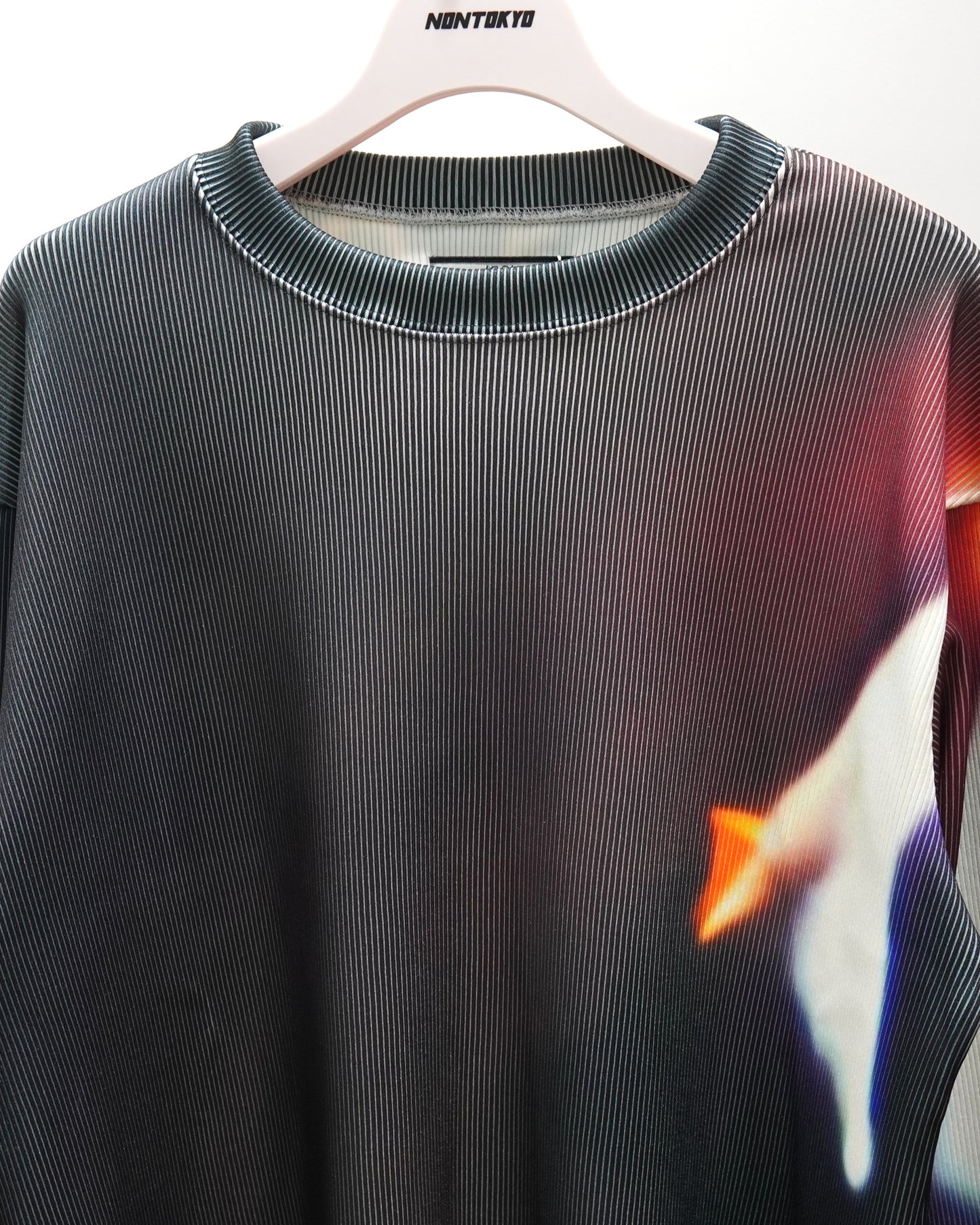 PRINT RIB FLARE SLEEVE C/S (FLASH)