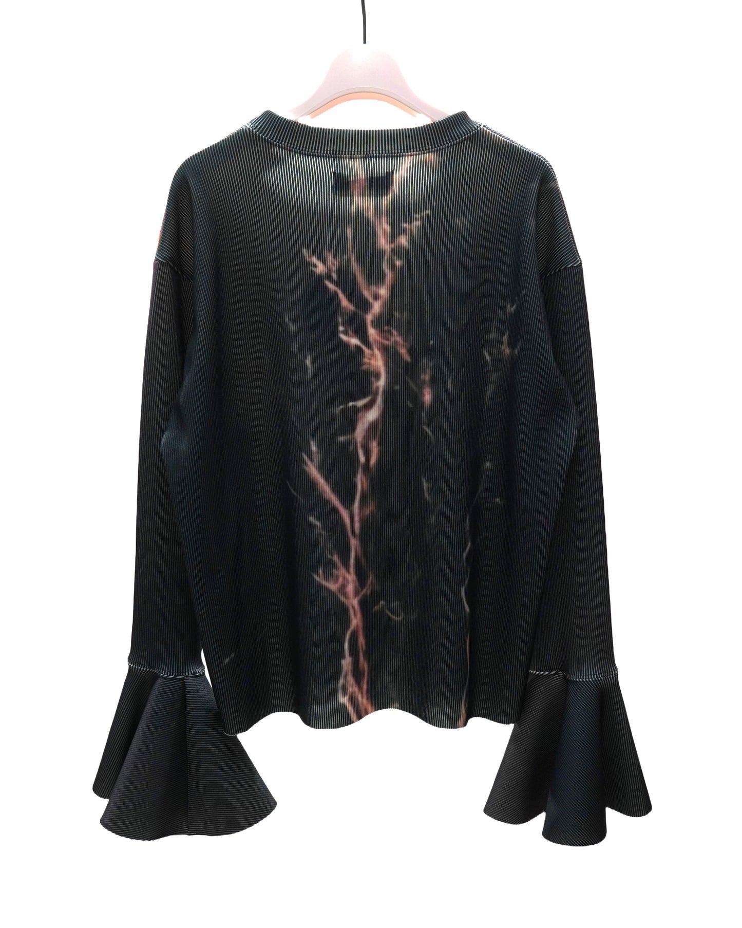 PRINT RIB FLARE SLEEVE C/S (FLASH)