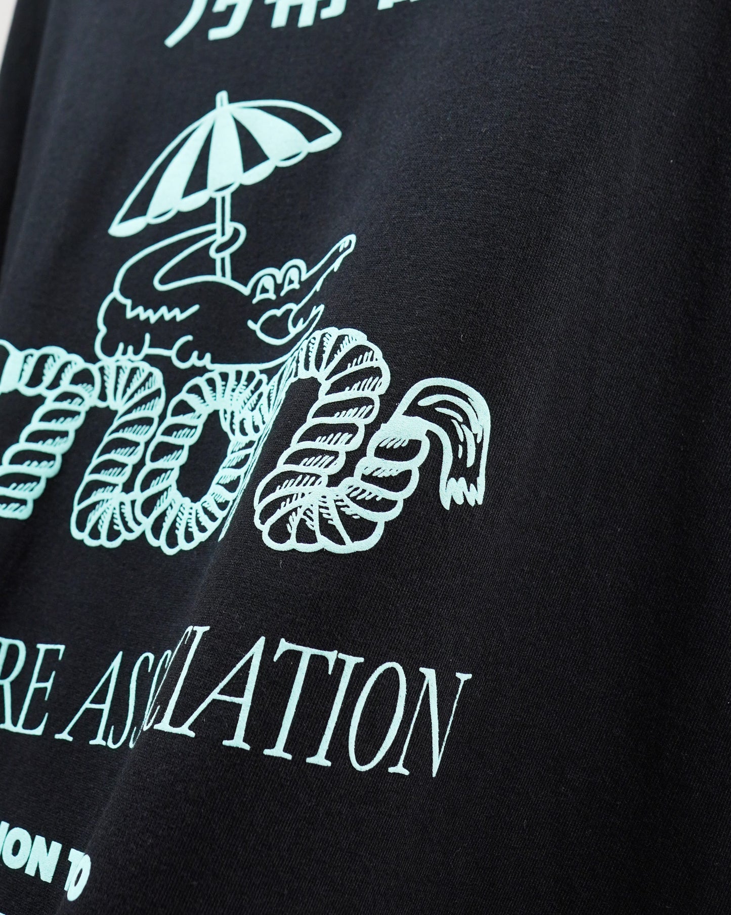 PRINT L/S T-SHIRT (CROCODILE/BLACK)