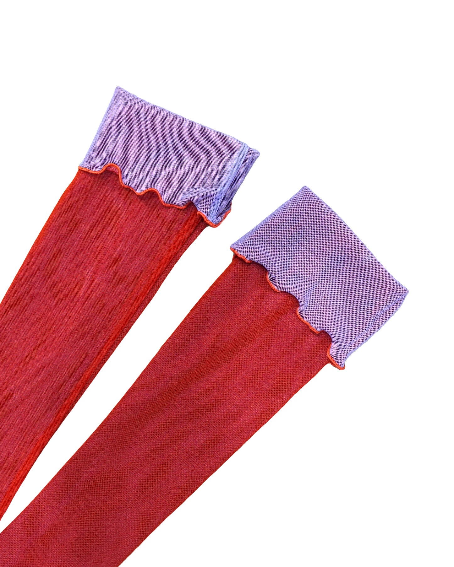 NON TOKYO / REVERSIBLE POWERNET LONG SOX (ORANGE×PURPLE) / <NON TOKYO> Reversible power net long socks