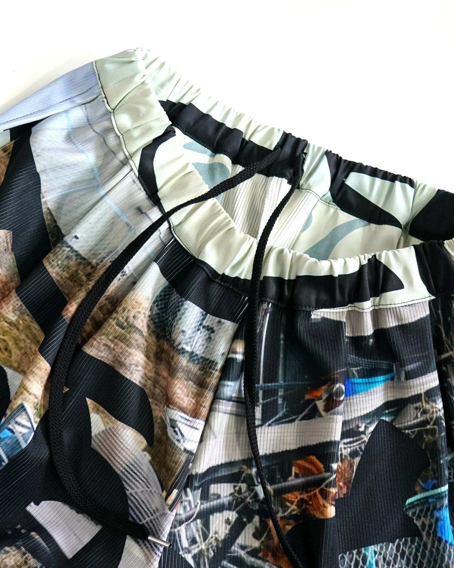 PRINT RIB WIDE SHORTS (TAGGING)