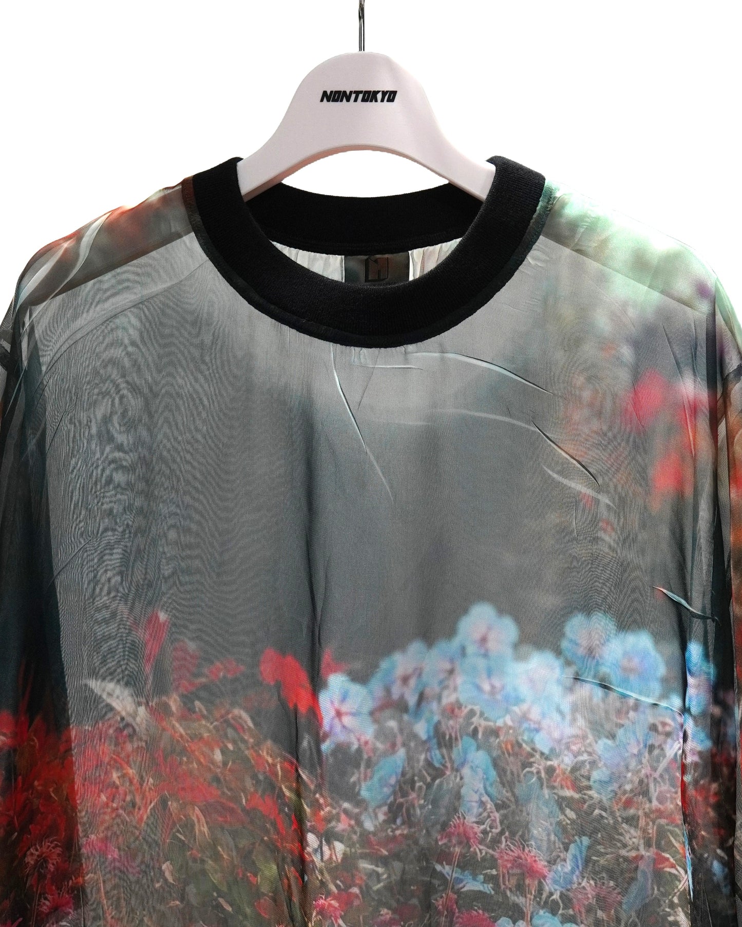 DIRECT PRINT SHEER T-SHIRT (FLOWER)