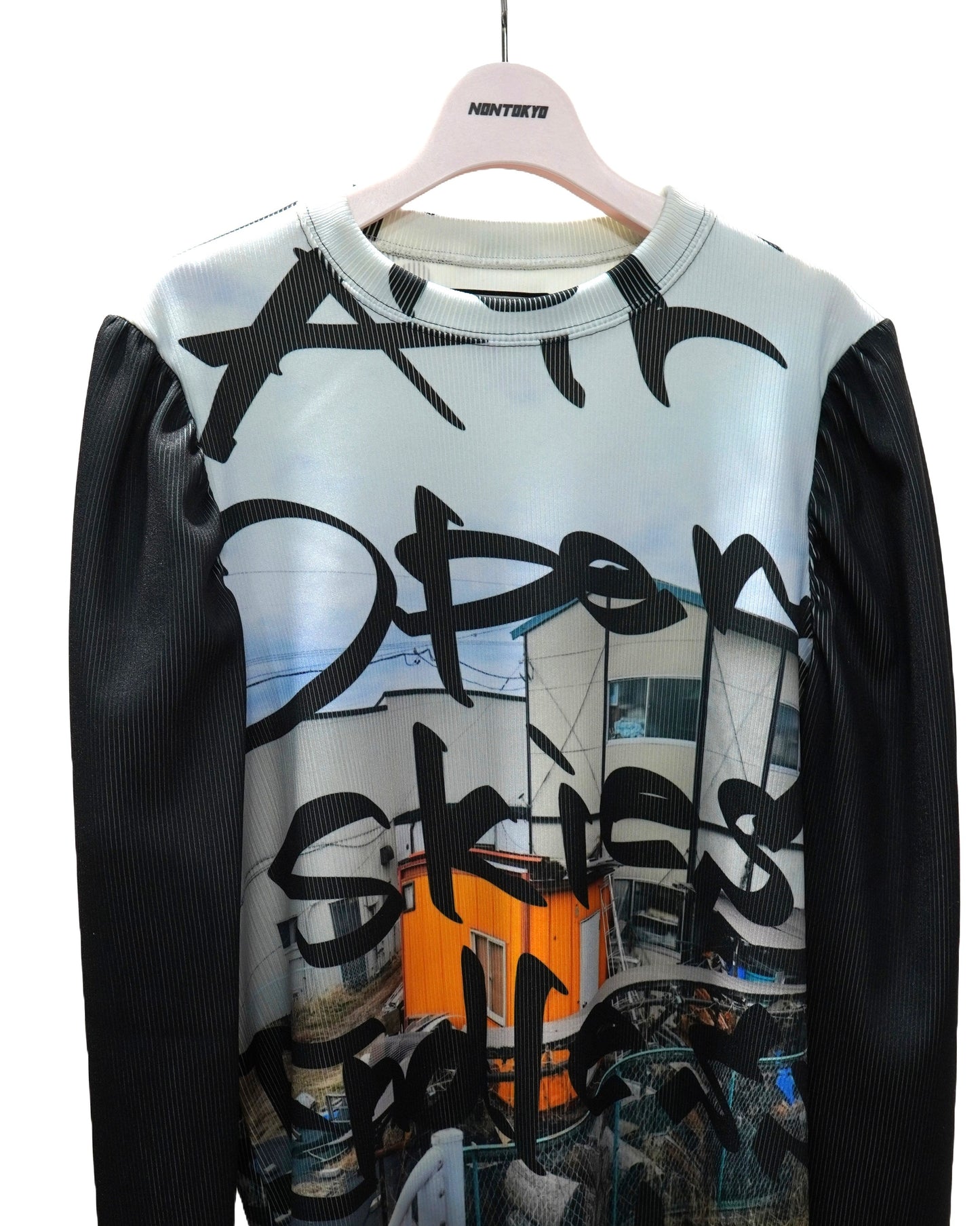 PRINT RIB PUFF SLEEVE C/S (TAGGING)