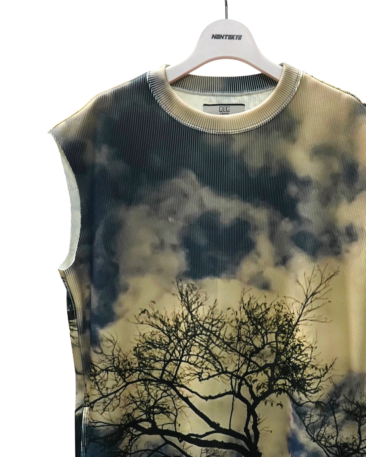 PRINT RIB NO SLEEVE ONE-PIECE (PARK)