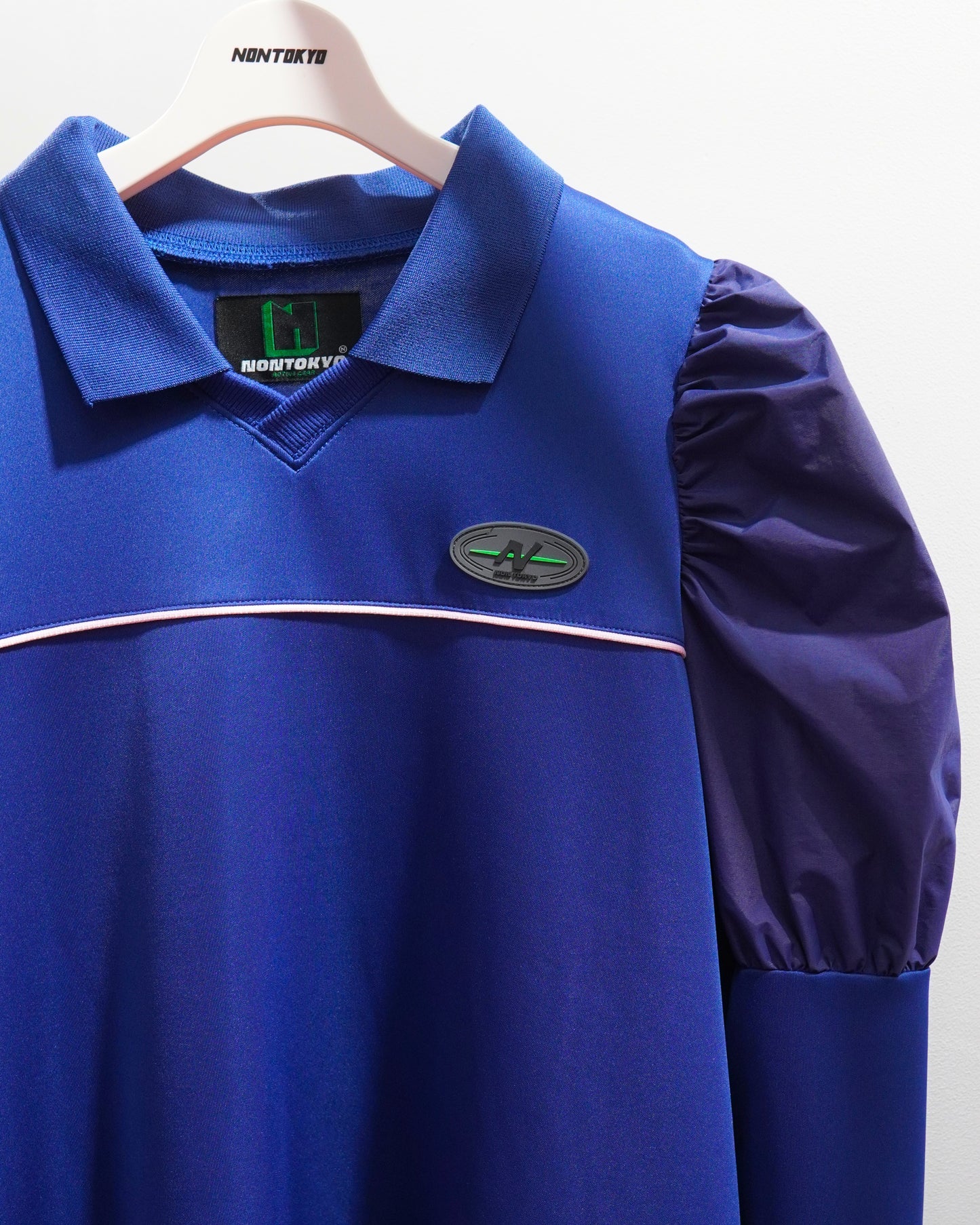 PUFF SLEEVE JERSEY ONE-PIECE (BLUE)