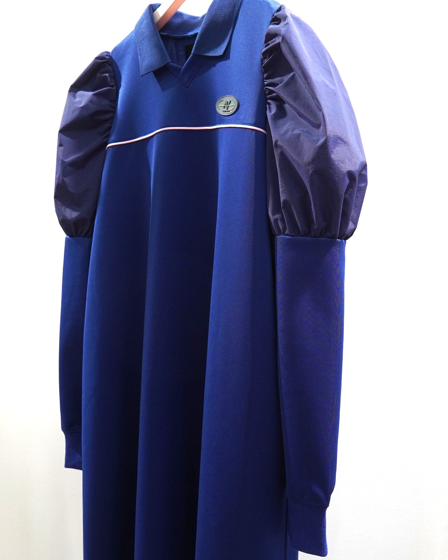 PUFF SLEEVE JERSEY ONE-PIECE (BLUE)