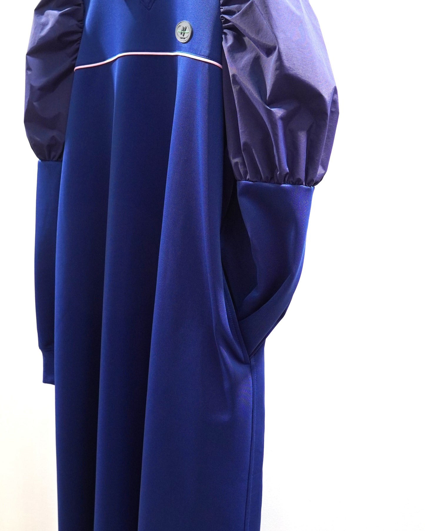 PUFF SLEEVE JERSEY ONE-PIECE (BLUE)