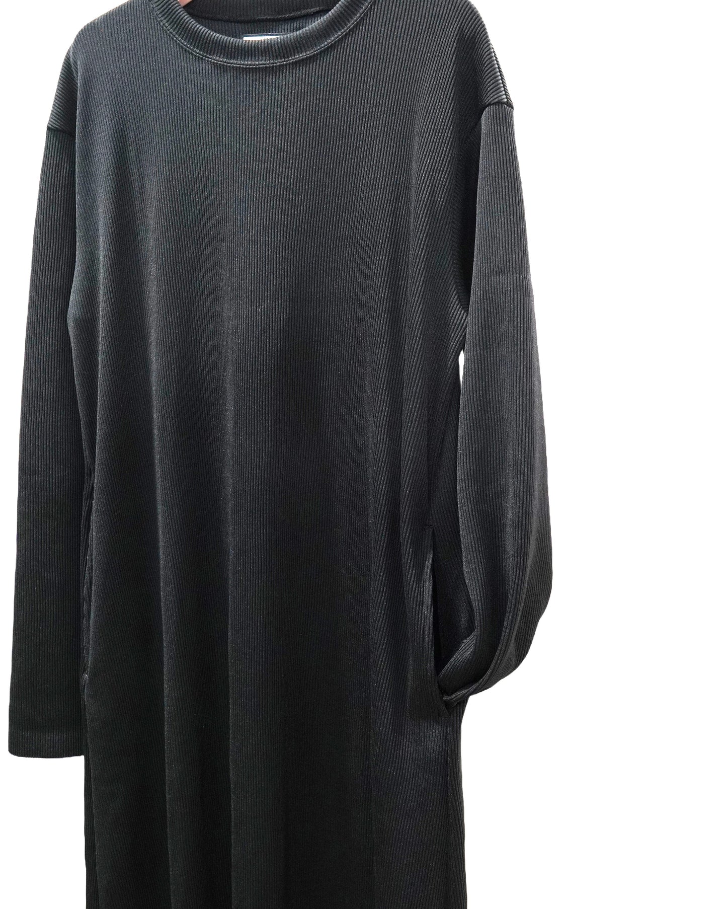 RIB L/S ONE-PIECE (BLACK)