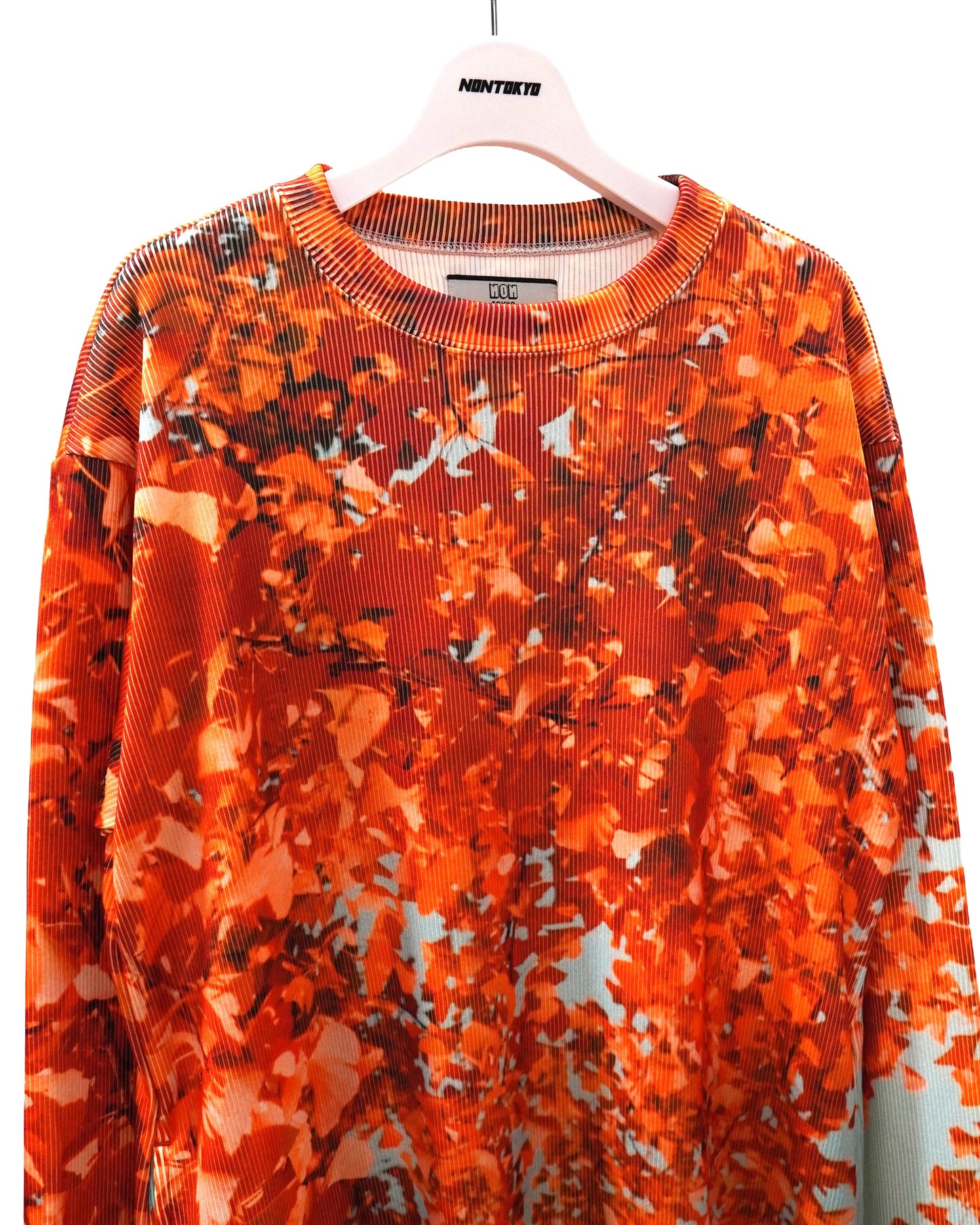 PRINT RIB L/S ONE-PIECE (GINKGO)