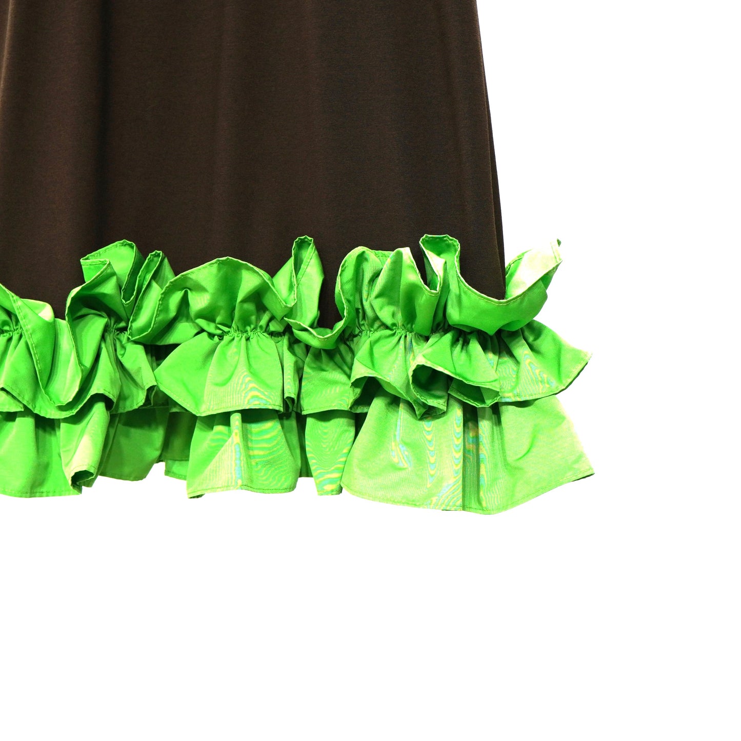 NON TOKYO / FRILL SKIRT (BROWN×GREEN) / <NON TOKYO> FRILL SKIRT (BROWN×GREEN)
