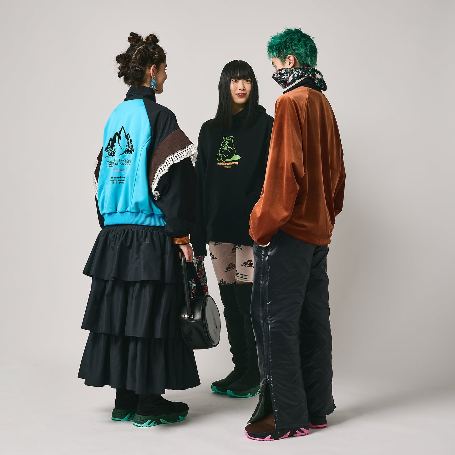 NON TOKYO / ONIGIRIMAN SWEAT HOODIE (BLACK) / 〈ノントーキョー〉オニギリマンスウェットフーディー (ブラック)