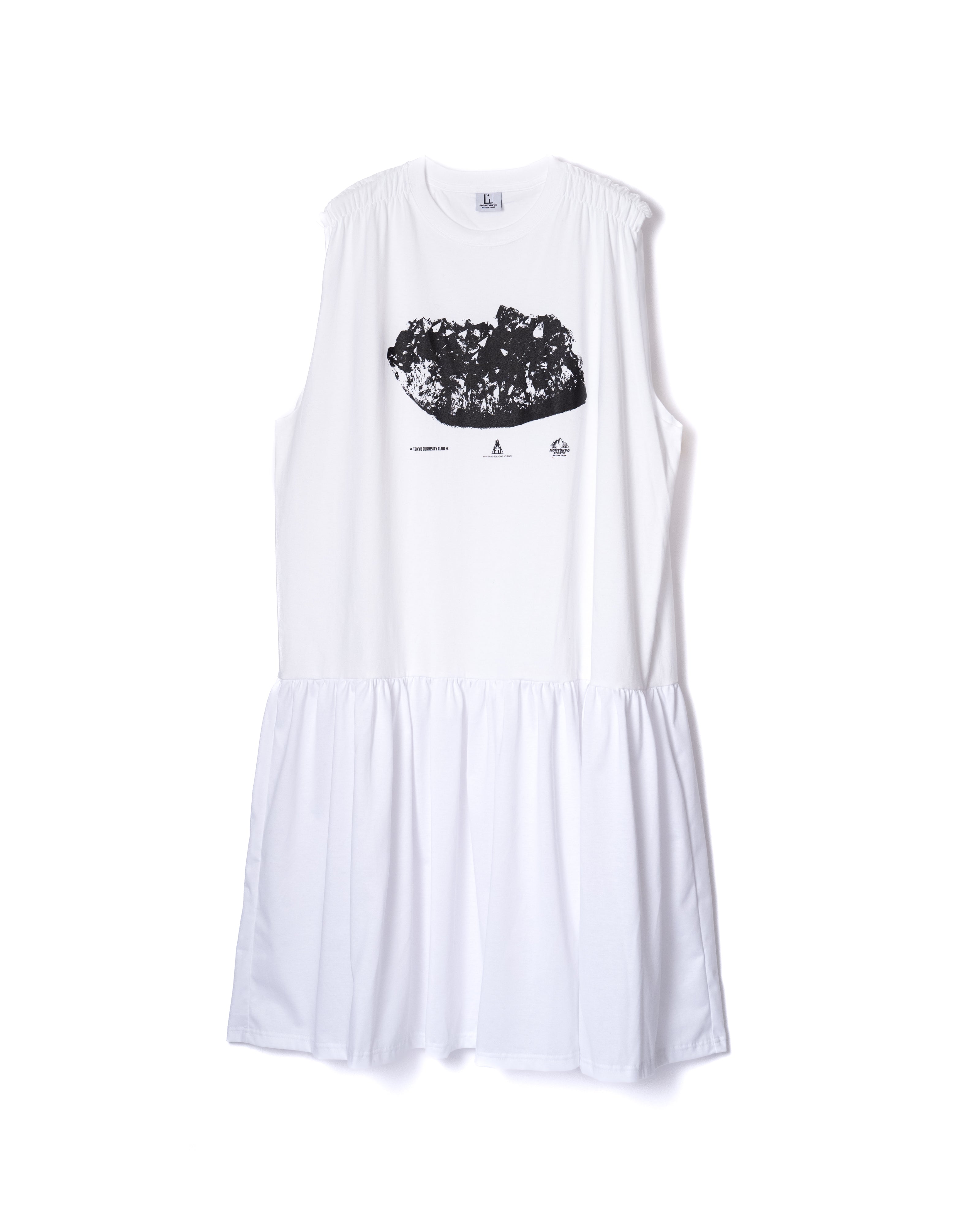 NON TOKYO / GATHER SLEEVE ONE-PIECE (WHITE) / 〈ノントーキョー〉ギャザースリーブワンピース (ホワイト)