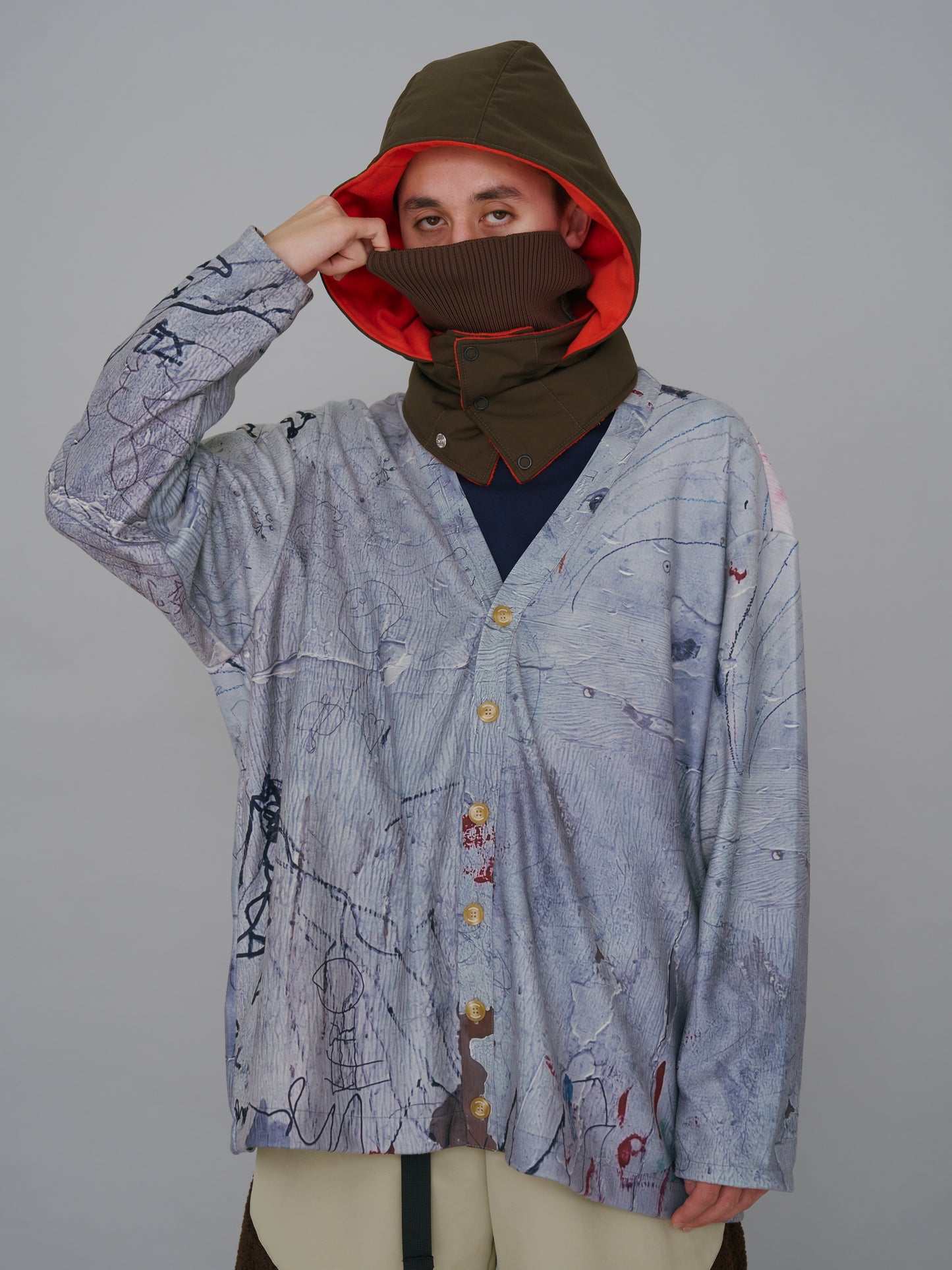 NON TOKYO / HI-NECK LONG SLEEVE T-SHIRT (NAVY) <NON TOKYO> High neck long sleeve T-shirt (navy)