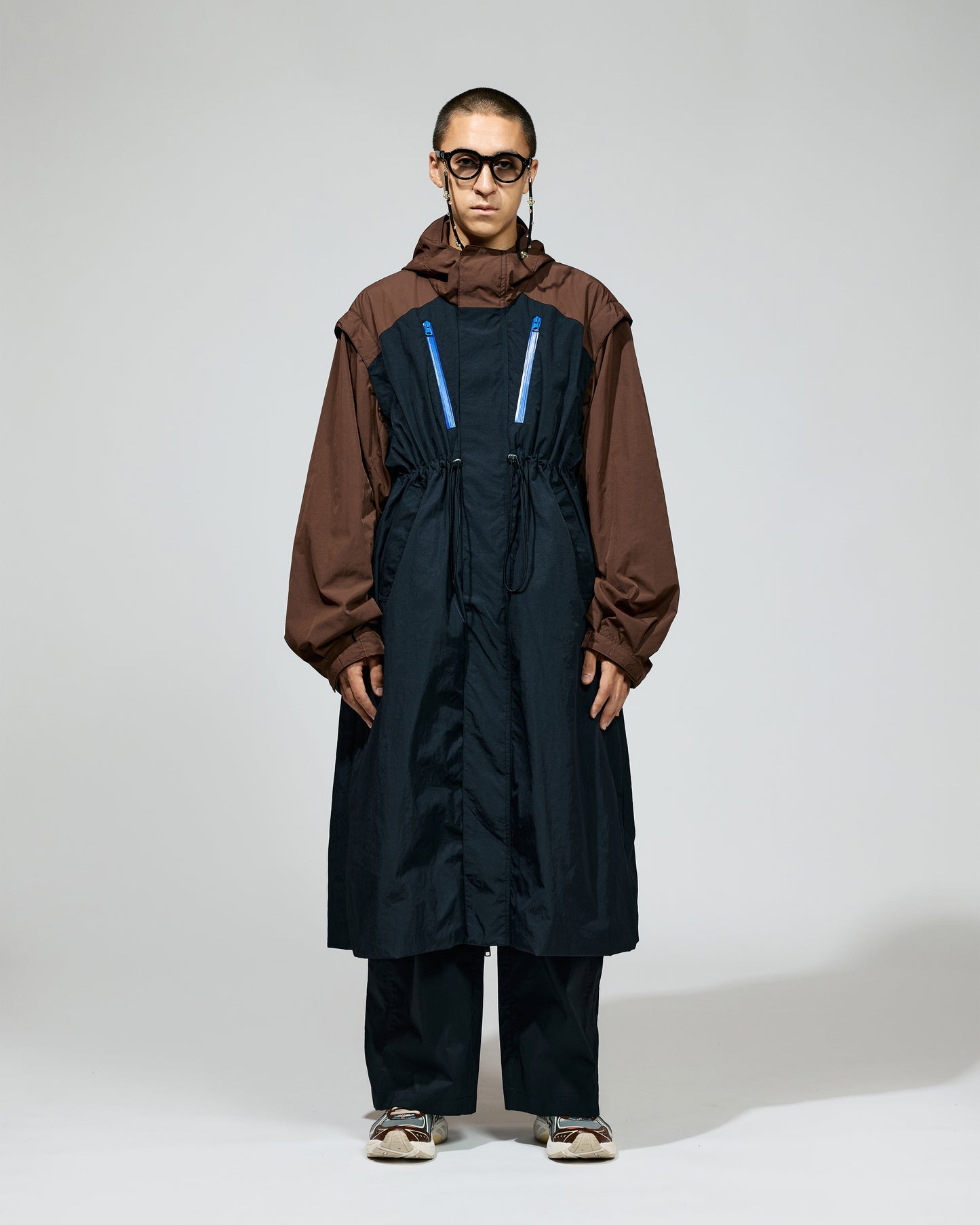 2WAY LONG MOUNTAIN PARKA (BROWN x BLACK)