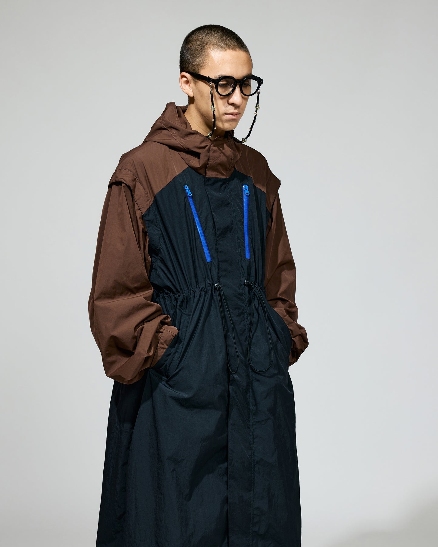 2WAY LONG MOUNTAIN PARKA (BROWN x BLACK)