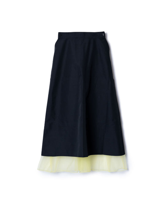 TULLE LAYERED NYLON SKIRT (BLACK)