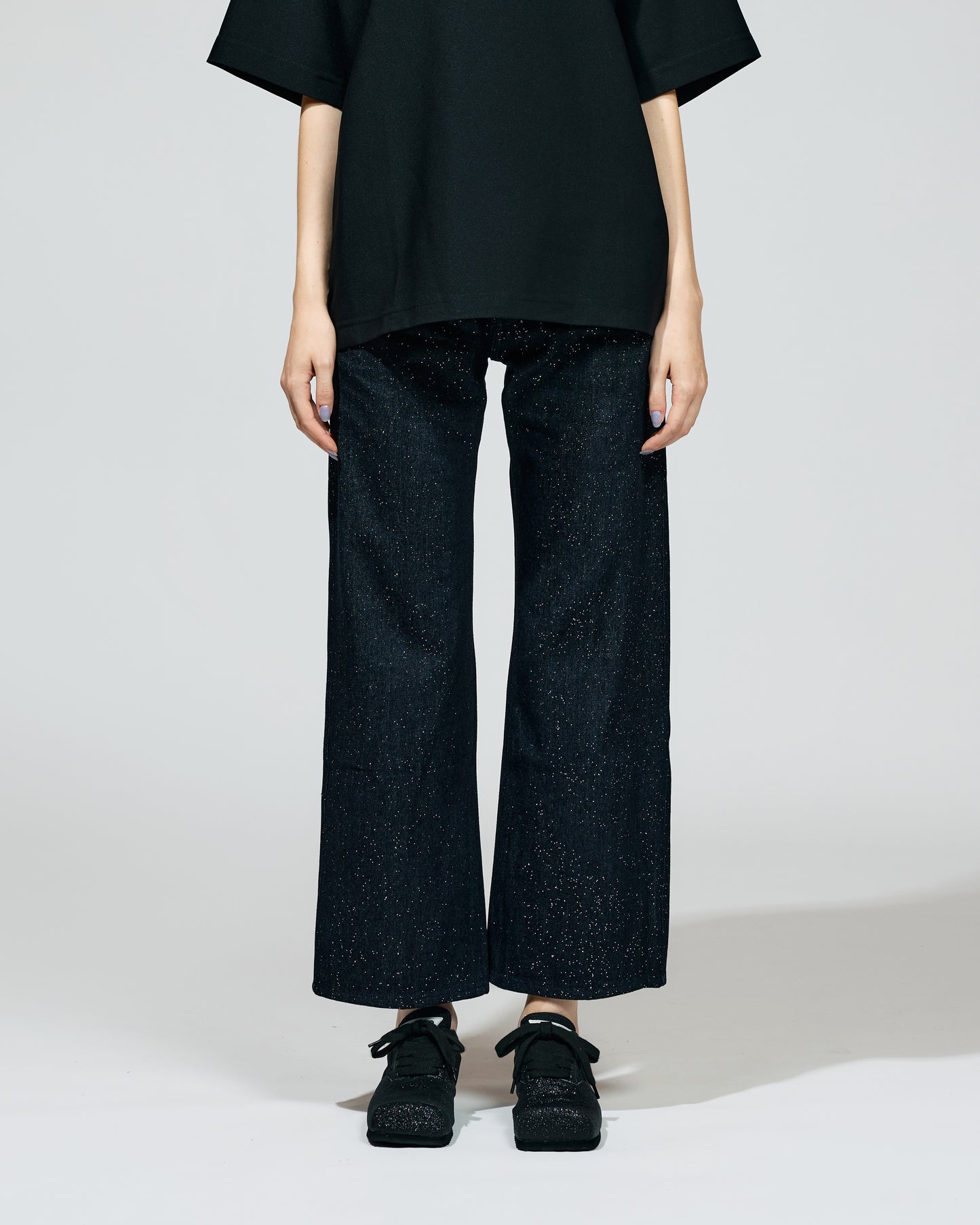 LAME DENIM PANTS (INDIGO)