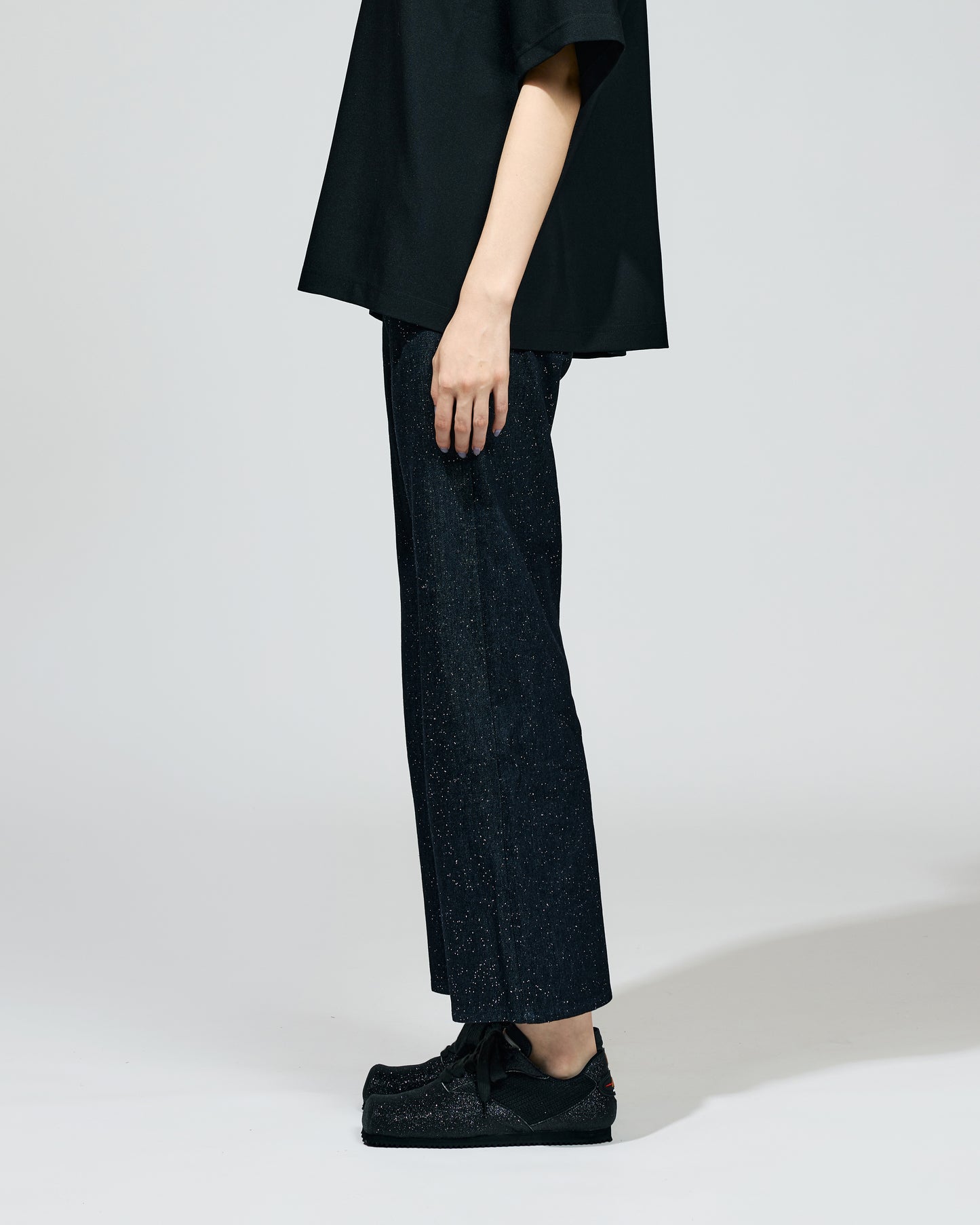 LAME DENIM PANTS (INDIGO)