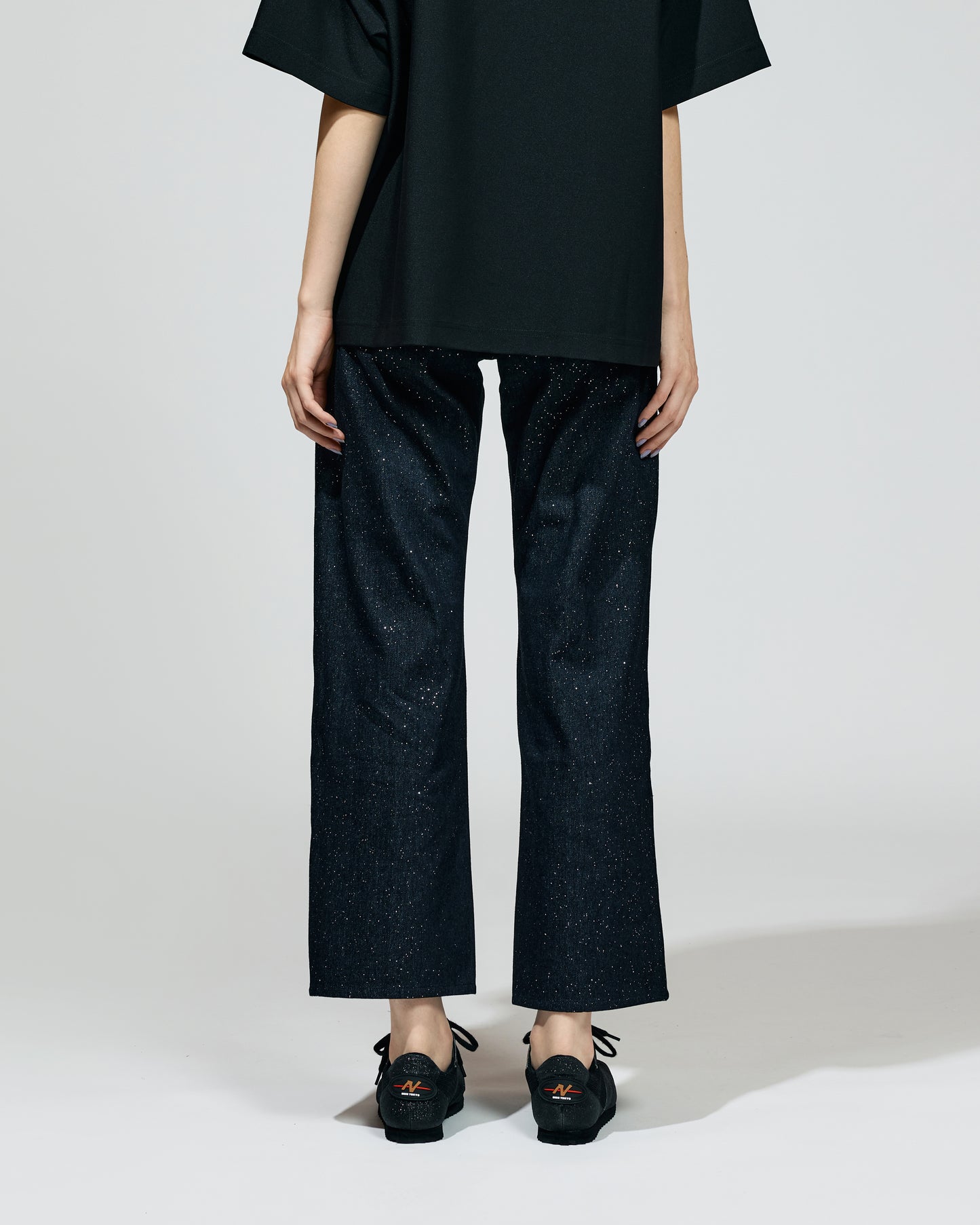 LAME DENIM PANTS (INDIGO)