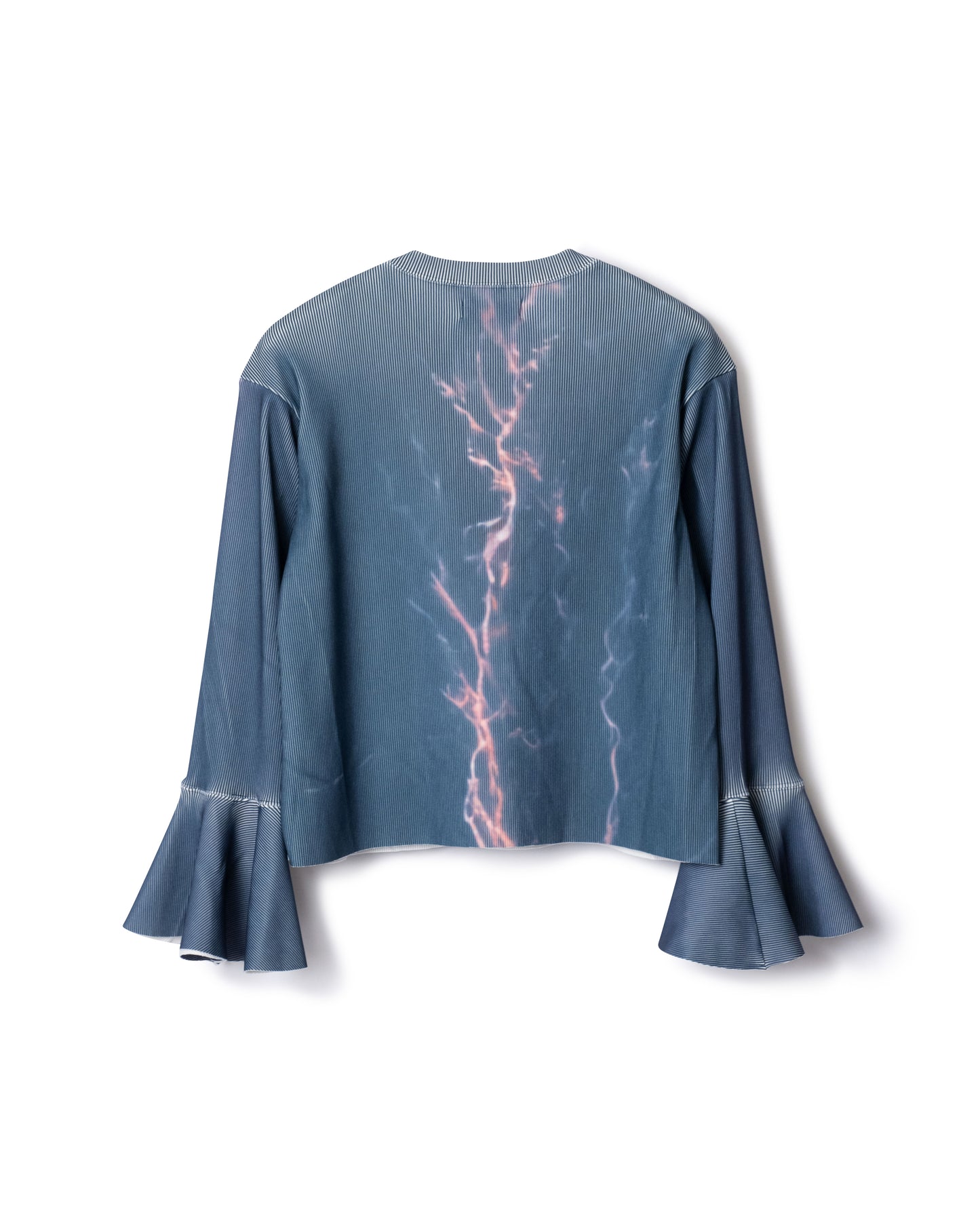 PRINT RIB FLARE SLEEVE C/S (FLASH)