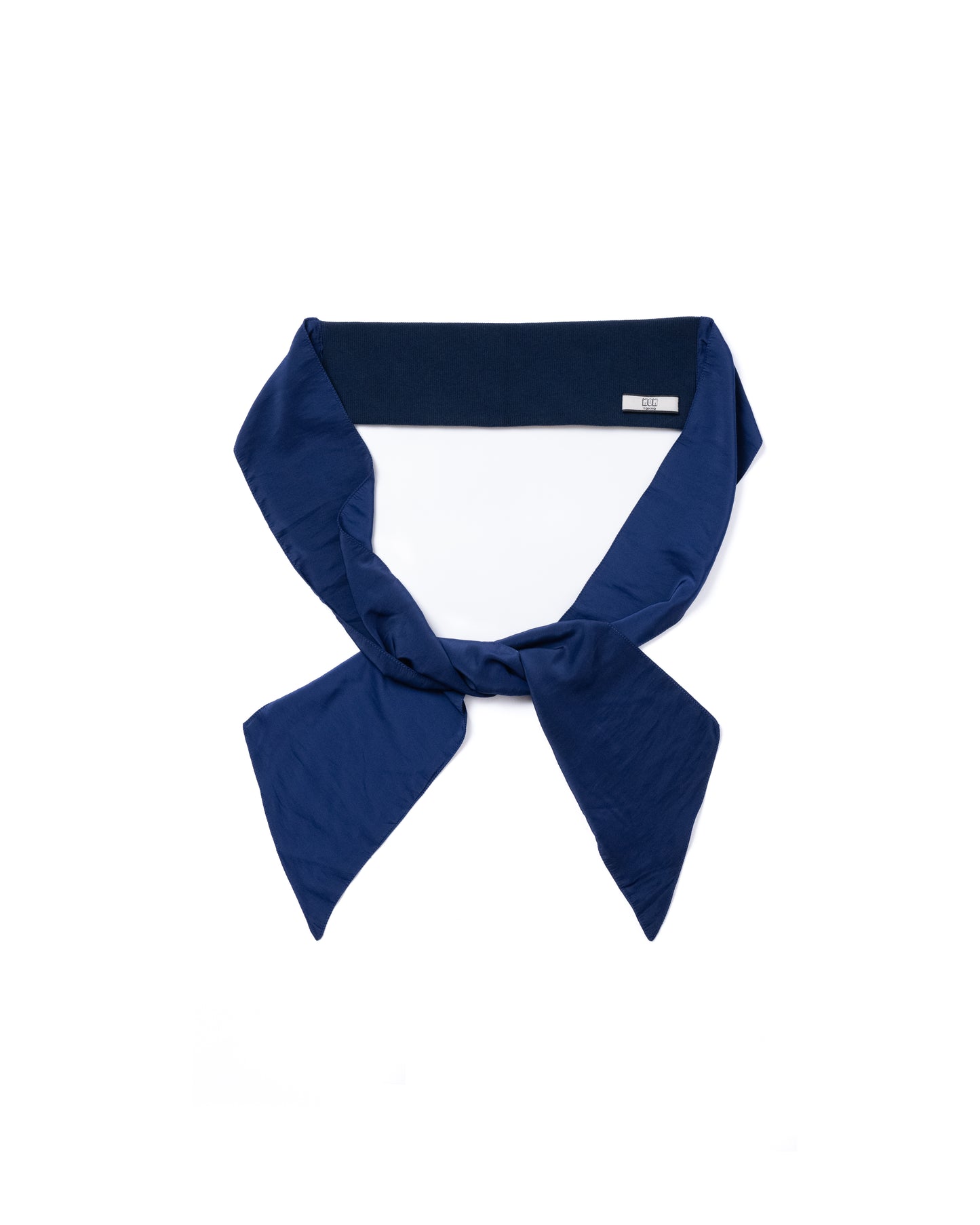 RIBBON HAIR-BAND (NAVY×MUSTARD)
