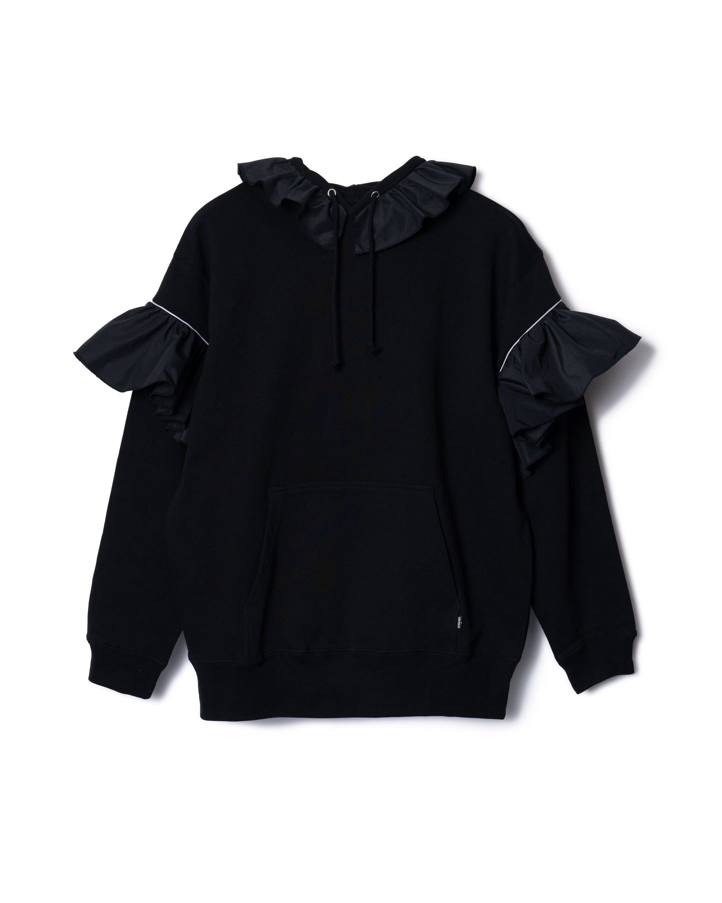 FRILL SWEAT HOODIE (BLACK)