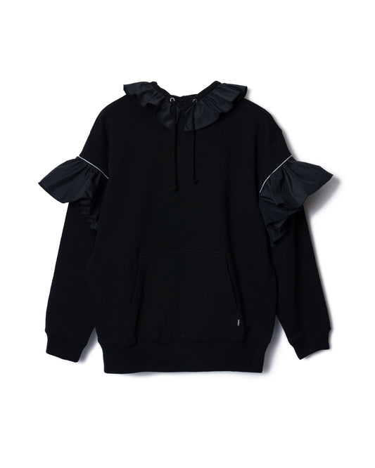 FRILL SWEAT HOODIE (BLACK)