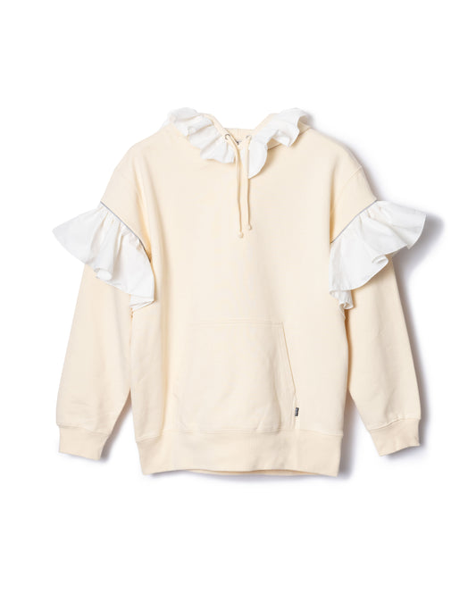 FRILL SWEAT HOODIE (IVORY)