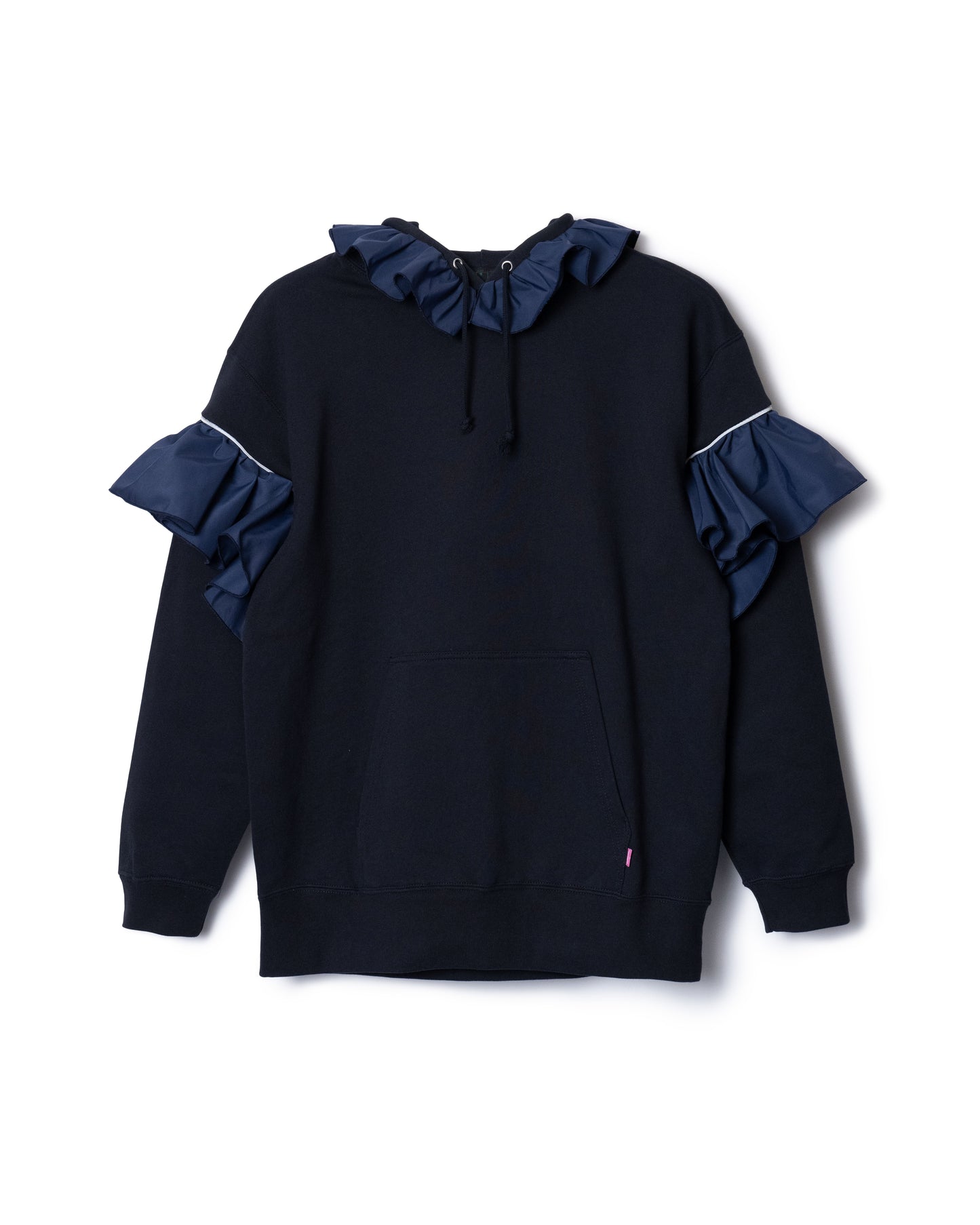 FRILL SWEAT HOODIE (NAVY)