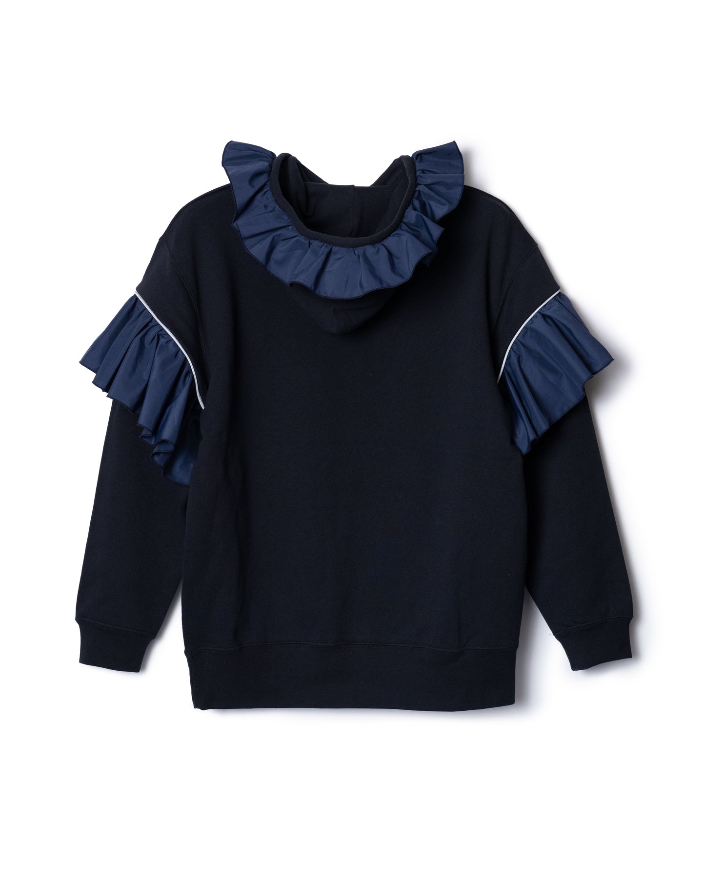 FRILL SWEAT HOODIE (NAVY)