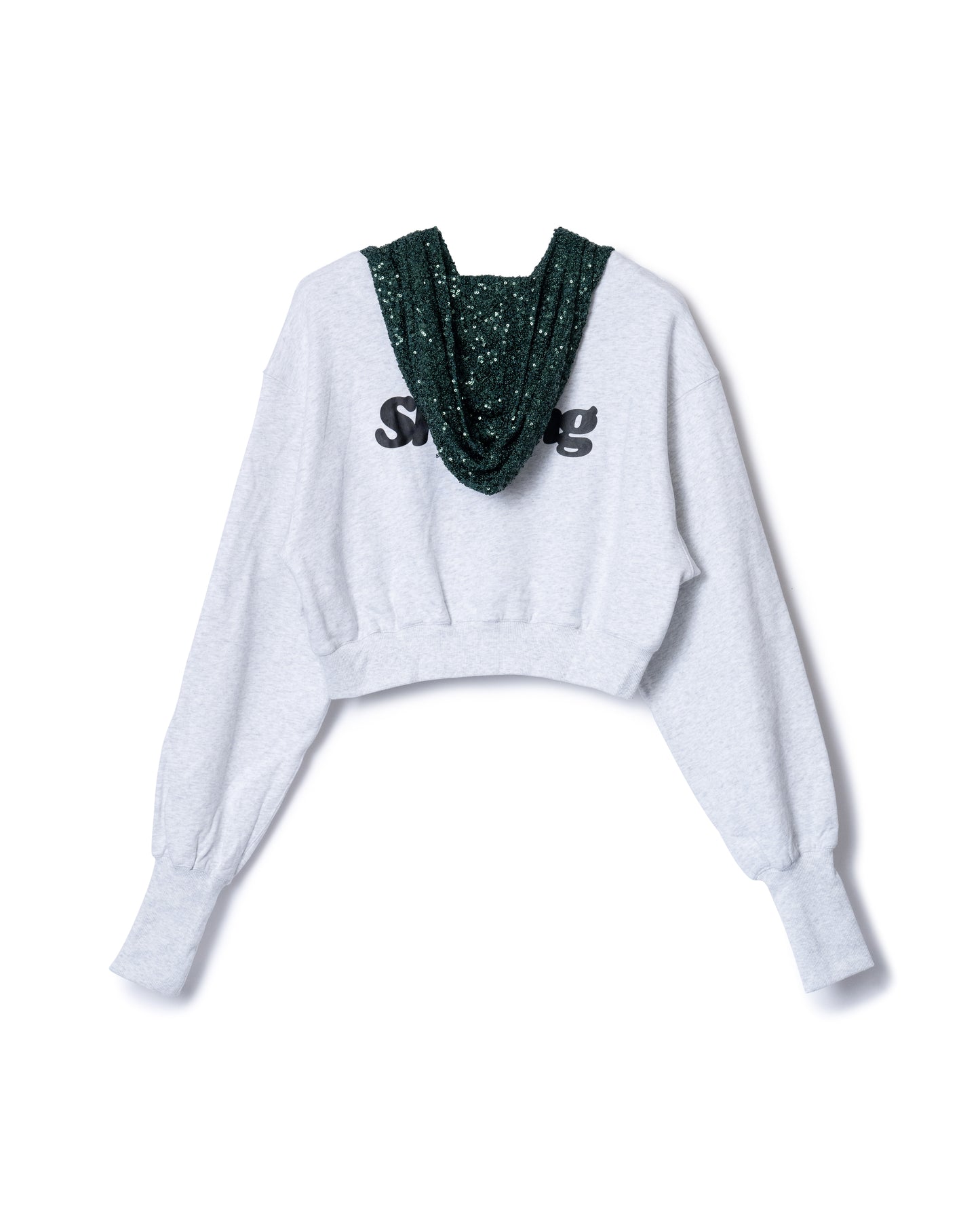 GLITTER ZIP-UP HOODIE (GRAY)