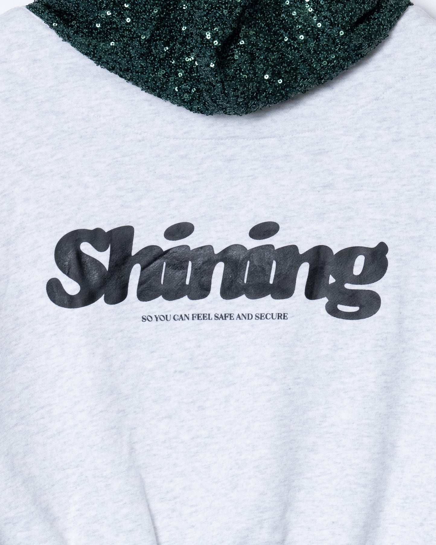 GLITTER ZIP-UP HOODIE (GRAY)