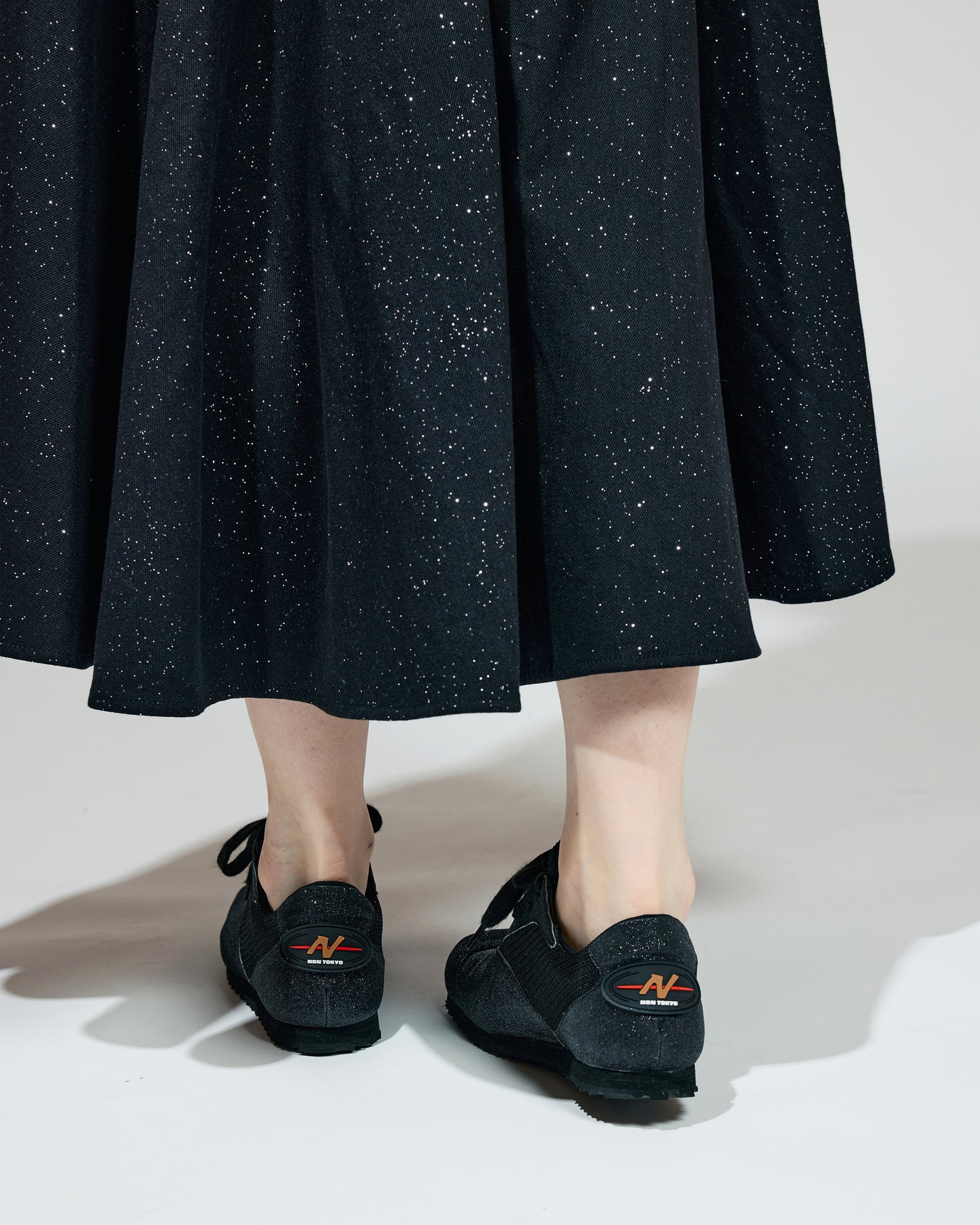 GLITTER SQUARE SNEAKERS (BLACK)