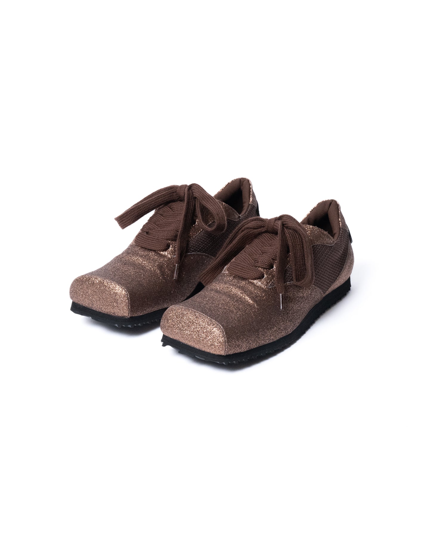GLITTER SQUARE SNEAKERS (BROWN)